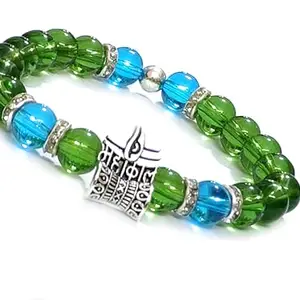 ASTROGHAR Auspicious Shri Mahakaal Shiv Ji Lucky Charm Protection Green Bracelet