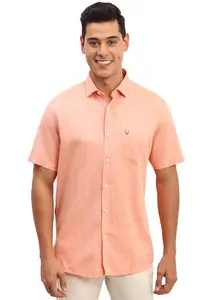 Allen Solly Men's Slim Fit Shirt (ASSHQSPPF71695_Peach
