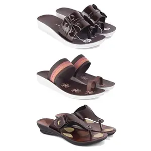Women's Comfortable Sandal,Casual Lightweight Sandal for Everyday Wear | PCR-(3-COMBO)-1987-1990-1963-5
