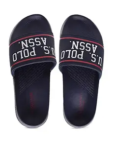 U.S. Polo Assn. mens TORRES 4.0 NAVY Slide sandal - 8 UK (2FD22313N01)