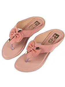 WalkTrendy Womens Synthetic Pink Open Toe Flats - 6 UK (Wtwf399_Pink_39)