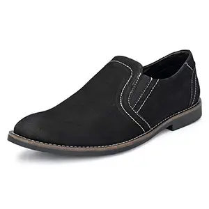 Burwood Burwood Men BWD 359 Black Leather Formal Shoes-8 UK (42 EU) (BW