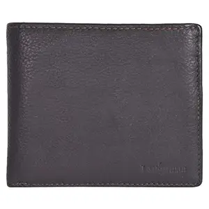 Leatherman Fashion LMN Genuine Leather Brown Men Bifold Wallet 10 Card Slots