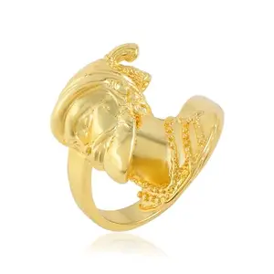 Memoir Brass 1 Micron Gold Shivaji fingerring Men Fashion Jewellery (ORRX2811)