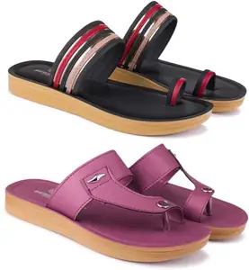 BERSACHE Extra Soft Classic Casual Slippers for Women with Regular wear | Ultra Soft & Flexibility Technology | HT-Slipper(Com)-6144-6159 Multicolor