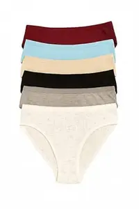 LOURYN KOULYN Women Cotton Hipster Panty Combo | Soft Stretchable Breathable Underwear | Mid Waist Comfortable Ladies Briefs