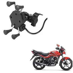 Auto Pearl -Waterproof Motorcycle Bikes Bicycle Handlebar Mount Holder Case(Upto 5.5 inches) for Cell Phone -MotoCorp Passion
