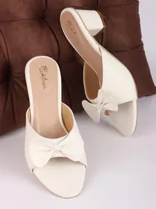 Picktoes PT-452 Women's White Synthetic Leather Outdoor Heel Sandal