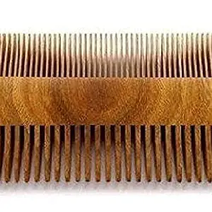 KAVIN Pocket Size Neem Wood Comb for Men and Women for Dandruff Control & Hair Growth, Pack of 1