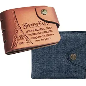 Mundkar Mens Gift Items Combo Couple Wallets, Pacl of 2 Wallets (Wallet combo-05)