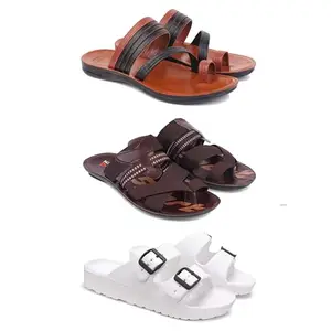 Men's Sandals | Lightweight Wear| Stylish & Easy to Wear For Men's PCV-SAN-(3-COMBO)-3151-3127-3113-10