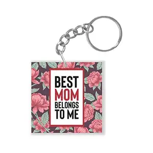 TheYaYaCafe Yaya Cafe Mothers Day Gifts Best Mom Belongs to Me Keychain Keyring