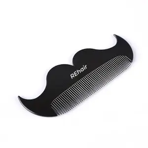 REhair Moustache Comb for Men (Black)