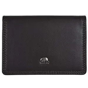 BROWN BEAR Premium RFID Card Holder Wallet for Men, Pure Nappa Leather ID/Visiting/Debit/Credit Card Holder for Men