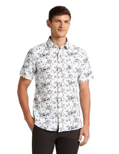 US POLO ASS. Men's Floral Fitted Shirt (USSHT2233H_White