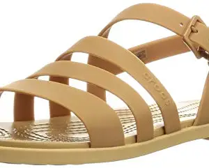 crocs Girl's Dark Gold Fashion Sandals (W4, 206107-277)