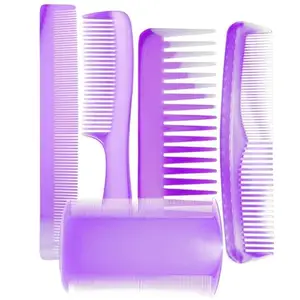 EAGEAN Combo Of 5 Pcs Plastic Hair Comb Set For Women And Men Use