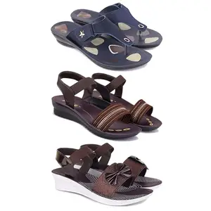 Women's Comfortable Sandal,Casual Lightweight Sandal for Everyday Wear | BTS-(3-COMBO)-1973-1933-1970-6
