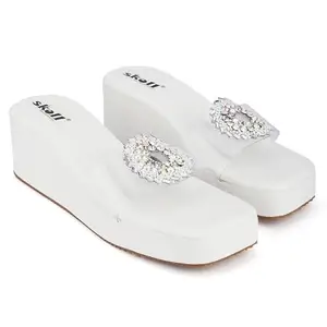SKOLL Women Open Toe Wedge Heel Sandal for Casual Wear And Party Wear