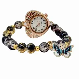 Black & Golden shade crystals beads Bracelet | Colourful Bracelet, Children's Gifts, Party Bag Fillers, Gift Ideas || Fashion Divine Bracelet || Adjustable Bracelet | Without Box