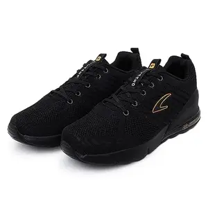 PICAASO CTRG-3 Boost Sports Shoes for Men | Running, Walking, Gym Shoes | Lightweight and Comfortable | Casual Shoes for Men | Ideal for Gents & Boys Black-Gold