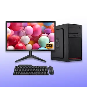 Assembled Desktop PC with Core i5, 16GB DDR3 RAM, 1TB HDD + 128GB SSD, Windows 10 Pro, MS Office, 19-Inch LED Monitor, Complete Computer Setup (Multicolor)