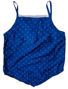 Women's Polka Dot Cami Top (Size : S) Royal Blue with White Dots, Tank Top with lace Trim, sphegetti Straps