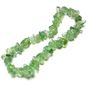 Nature's Crest Green Fluorite Natural Stone Tumbled Chip Bracelet Gemstone for Vastu Healing Mediation Reiki & Pooja