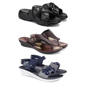 Women's Comfortable Sandal,Casual Lightweight Sandal for Everyday Wear | (COMBO-3)-1889-1963-1972-6-EURO-37