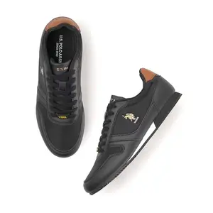 U.S. POLO ASSN. CLANE Men's Black Smart Casual Shoes-(UK/8) (US/7) (2FD23427Z01)