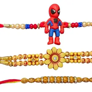 Raksha Bandhan Bhaiya bhabhi rakhi, couple rakhi, Pearls Designer Rakhis with Roli Chawal Pack set of 3