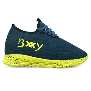YUVRATO BAXI Men's 3 Inch Hidden Height Increasing Navy Casual Sports Running, Walking Shoes.- 10 UK