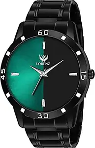 LORENZ Green-Black Dial Analogue Watch for Men | Watch for Boys- Mk-2092W