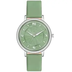 Acnos 6 Colors Dial Leather Strap Quartz Analog Watch for Women – Classic & Stylish