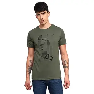 Lee Men's Solid Slim Fit Shirt (LMTS004892_Green