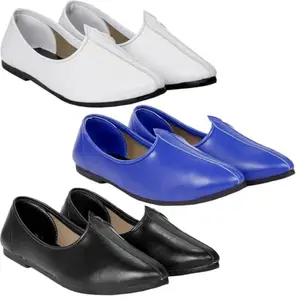 Vitoria Derby Shoes for Men | Shoes for Men with PU Sole | Comfortable & Lightweight |Durable & Trendy Design | Size : 8 | Color : Multicolor,VTR_3001_BlkBluWht_3J_8