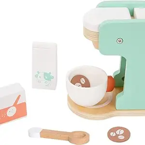 Playbox Playbox My Own Brew Wooden Coffee Maker for Kids| Toddler Play Kitchen Accessories Gift for Girls and Boys |Pretend Play Toy Set for Kids Ages 1 Years and Up (Set of 1)