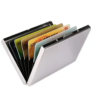 Stealodeal Silver RFID Protector Stainless Steel ATM/Credit/Debit 6 Slots Men & W0men Card Holder