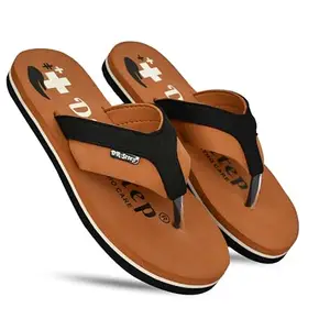DR STTEP Orthopedic Flip Flops for Men – Arch Support, Anti-Skid Sole_Tan_9
