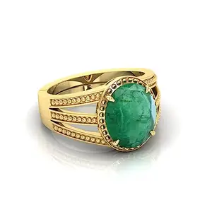 7.25 Ratti Panna (Emerald) Original Stone Adjustable Ring For Men And Women With Lab Certified A-01