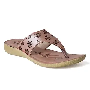 AJANTA Women Peach Flat Sandal