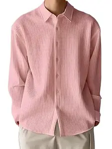 WIZOON Shirt for Men | Men’s Black Shirt | Cotton Blend Shirts | Casual Shirt's | Spread Collar | Full Sleeves | Regular Fit