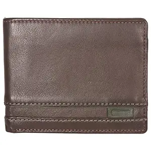 Leatherman Fashion LMN Men Casual Marron Green Genuine Leather Regular Size Wallet (9 Card Slots)