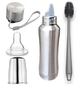 RB POINT 2 in 1 Stay Hydrated Anytime, Anywhere Thermosteel 24 Hours Hot and Cold Baby Feeding Milk-Water Bottle (250 ml)