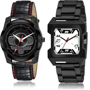 Neutron Party Wedding Analog Black and White Color Dial Men Watch - S108-BRM24 (Pack of 2)