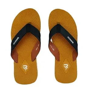 HEXA Mens Flip Flop Slippers | Stylish, Lightweight, Waterproof, Comfortable for Indoor and Outdoor Wear (Tan, Size 6)