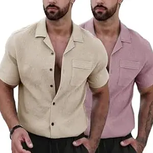 Lymio Shirt for Men || Casual Regular Fit Stylish Shirt || Available in Combo Pack of 2 (D-16-23)