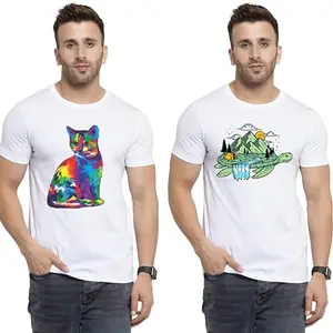 SST - Where Fashion Begins | DP-6971 | Polyester Graphic Print T-Shirt | for Men & Boy | Pack of 2