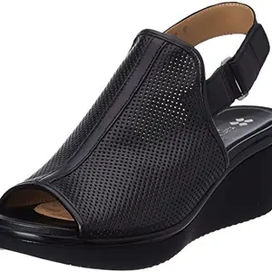 Naturalizer Women's Ardel Black Leather Fashion Sandals - 7 UK/India (40 EU)(6646784)