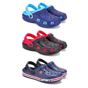Lightweight Classic Clogs || Sandals with Slider for Men-Combo(3)-3019-3017-3015-9 Blue(COMBO(3)-3019-3017-3015-9_BZ)